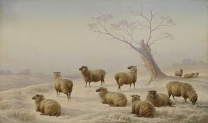 雪の羊、1880
